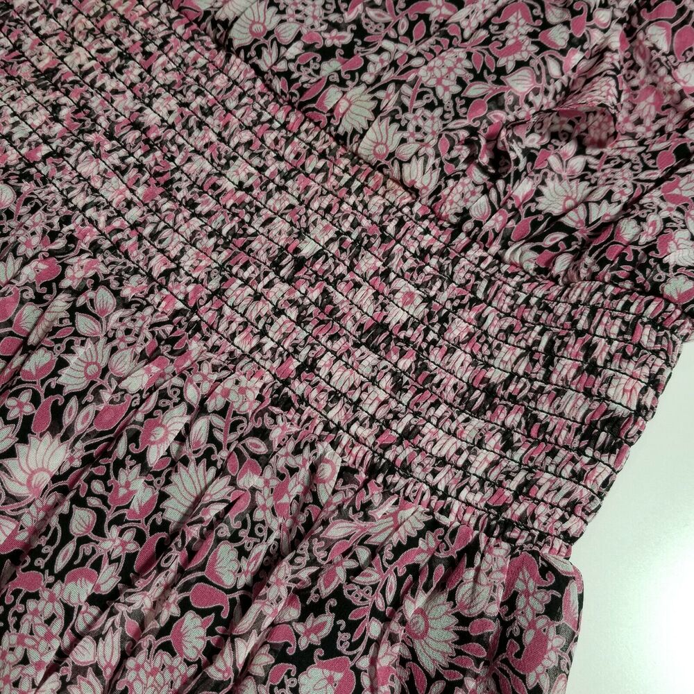 NWT Shoshanna Dalila Silk Popover Dress Size 6 Bubblegum Pink Floral Print $395 - Picture 8 of 10